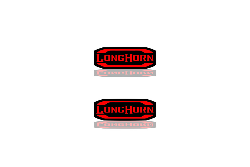 Dodge RAM Emblem & Badge Set - Grille and Tailgate Long Horn logo Dodge emblems decoinfabric RED