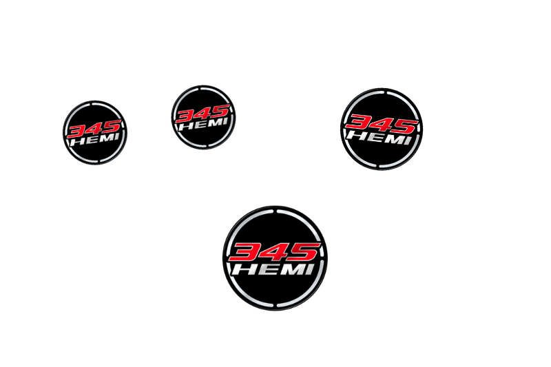 Dodge Emblem & Badges set with 345 Hemi logo (Type 3)