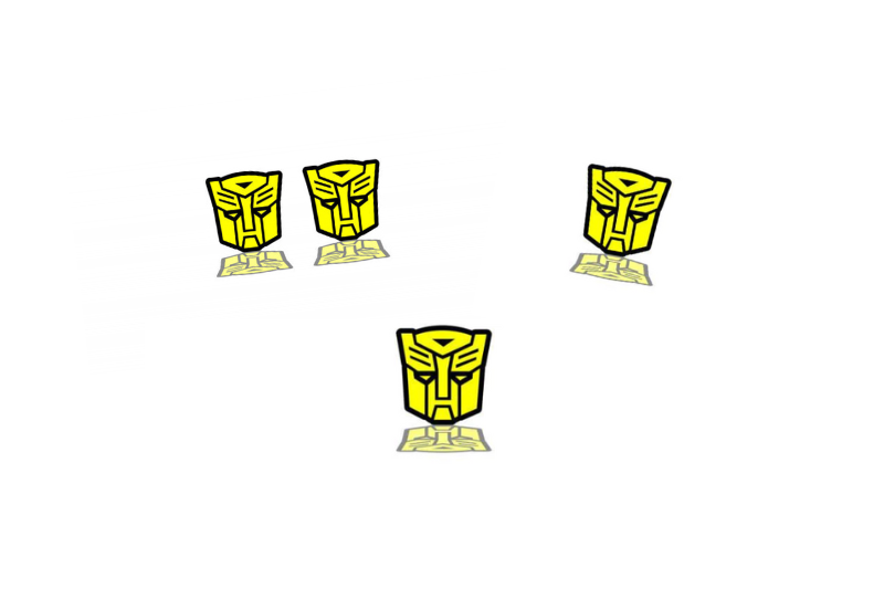 Chevrolet Emblem & Badges set with Autobot logo Chevrolet emblems decoinfabric