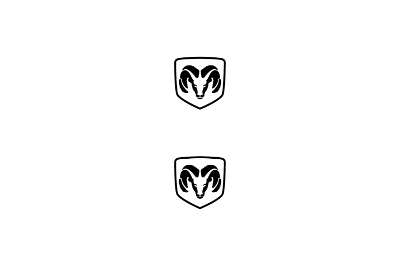 Dodge RAM Emblem & Badge Set - Grille and Tailgate Dodge RAM logo Dodge emblems decoinfabric WHITE