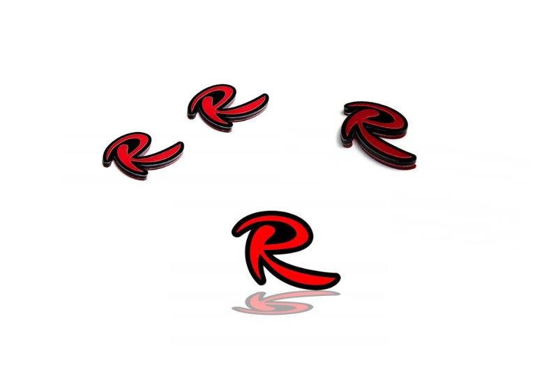 KIA Emblem & Badges set with R logo KIA emblems decoinfabric
