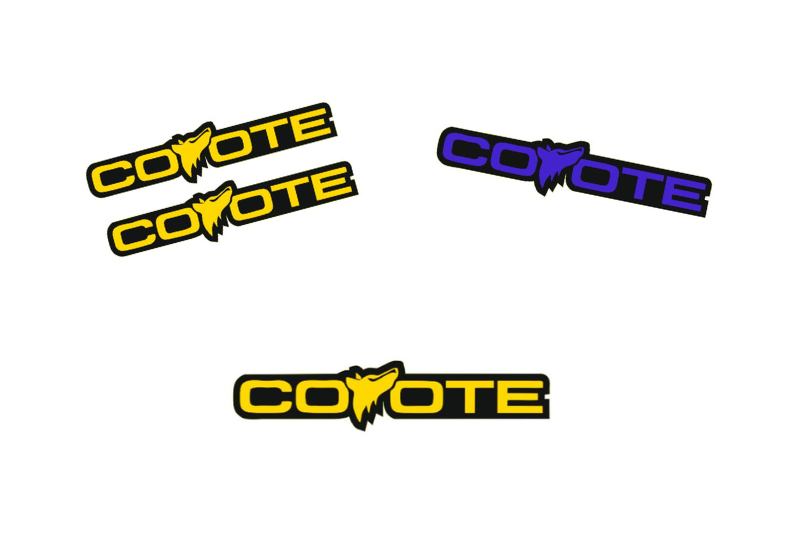 Ford Mustang Emblem & Badges set with Coyote logo (type 10) Ford emblems decoinfabric