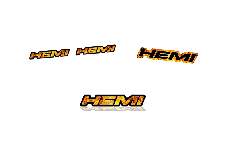 Jeep Emblem & Badges set with Hemi Fire logo