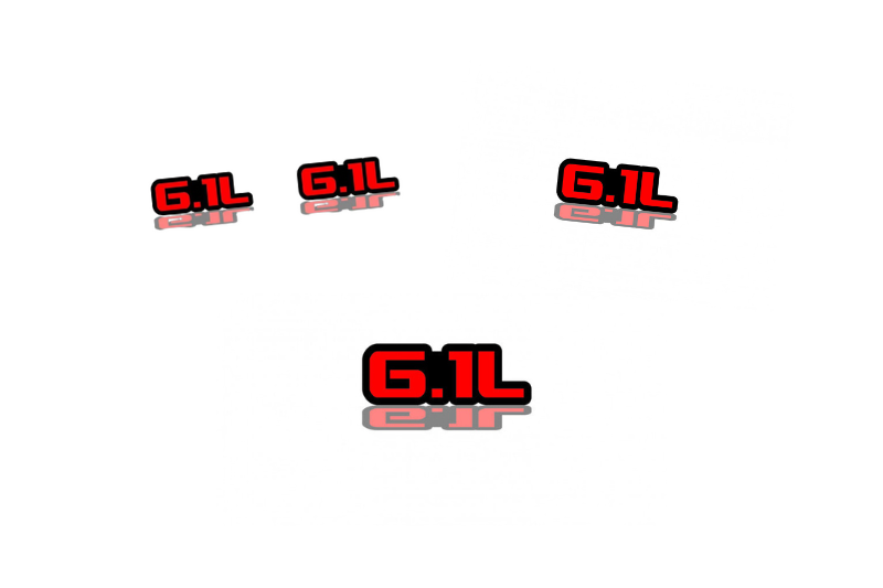 Dodge Emblem & Badges set with 6.1L logo Dodge emblems decoinfabric