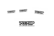 Dodge Emblem & Badges set with 707HP logo Dodge emblems decoinfabric