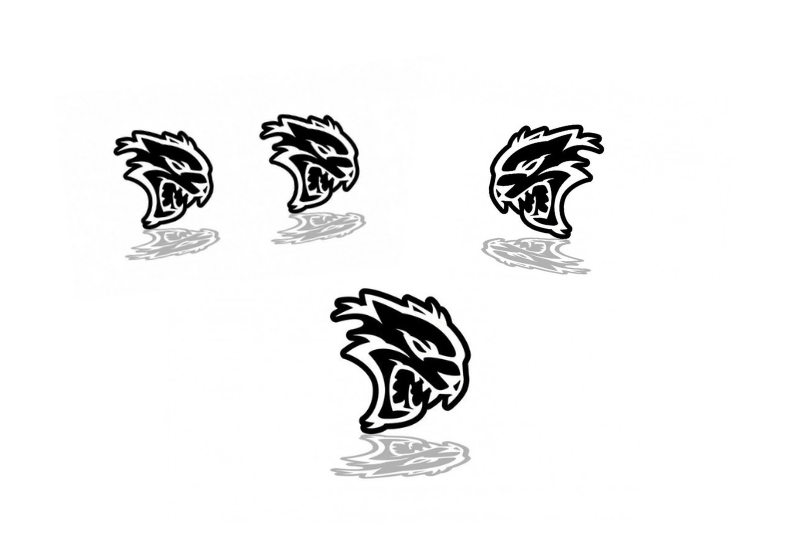 Jeep Emblem & Badges set with Hellcat logo (Type 2) Jeep emblems decoinfabric