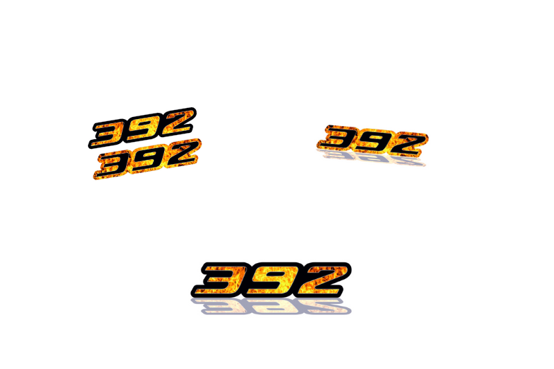 Chrysler Emblem & Badges set with 392 Fire logo Chrysler emblems decoinfabric
