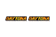 Dodge emblem for fenders with Daytona Fire logo Dodge emblems decoinfabric BLACK FRAME+FIRE LOGO