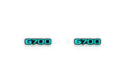 Mercedes G-Class Emblem & Badges set with G700 logo Mercedes emblems decoinfabric BLACK LIGHT BLUE
