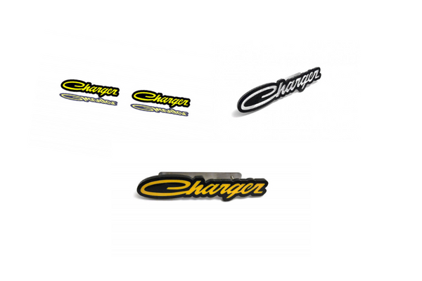 Dodge Emblem & Badges set with Dodge Charger old logo