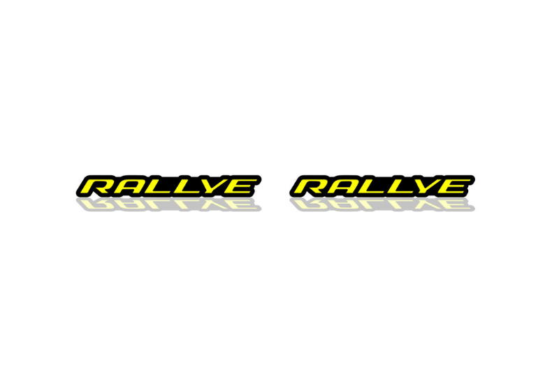 Dodge emblem for fenders with Rallye logo Dodge emblems decoinfabric BLACK YELLOW