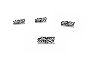Honda Emblem & Badges set with Mugen logo (Type 2) Honda emblems decoinfabric