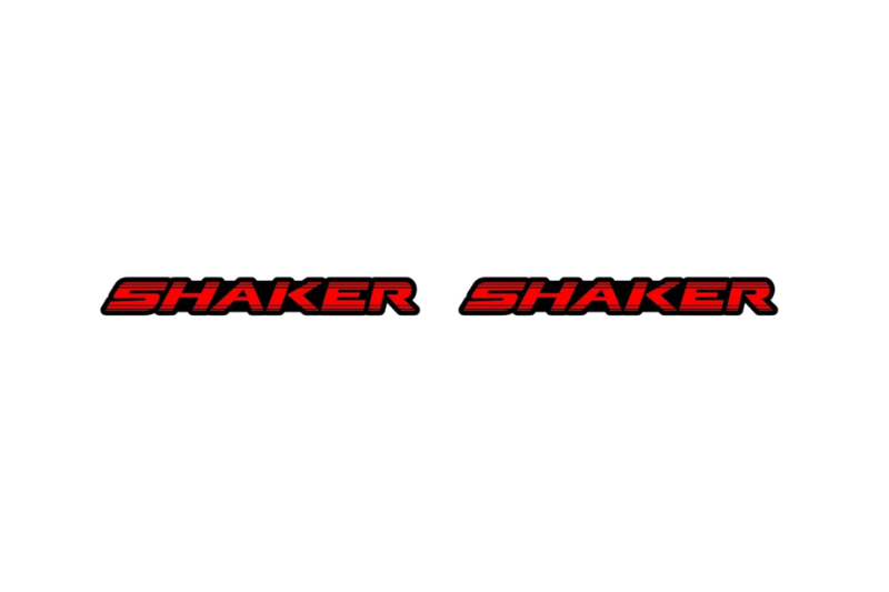 Dodge emblem for fenders with Shaker logo (type 2) Dodge emblems decoinfabric BLACK RED