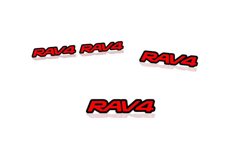 Toyota Rav4 Emblem & Badges set with Rav4 logo Toyota emblems decoinfabric