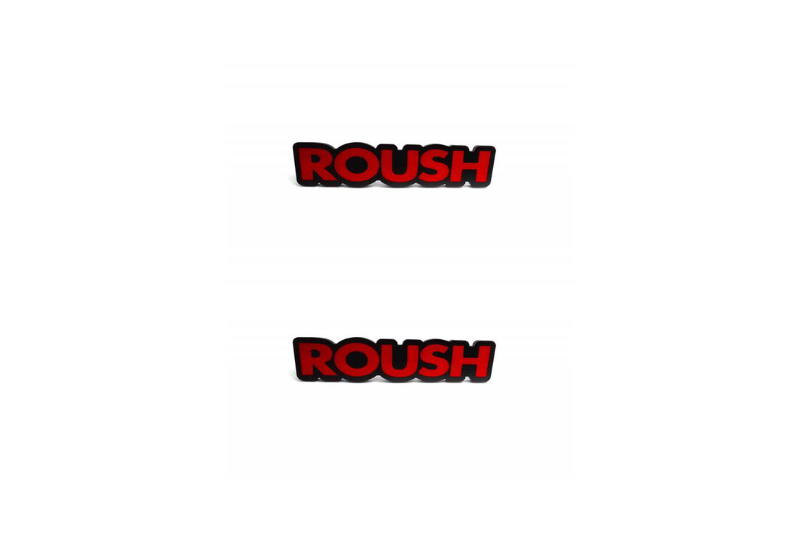 Dodge Emblem & Badge Set - Grille and Tailgate Roush logo Dodge emblems decoinfabric RED