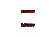 Dodge Emblem & Badge Set - Grille and Tailgate Roush logo Dodge emblems decoinfabric RED