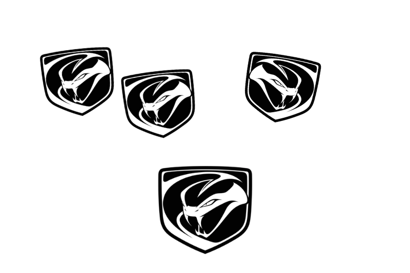 Dodge Viper Emblem & Badges set with Striking Snake logo