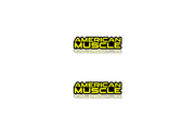 Dodge Emblem & Badge Set - Grille and Tailgate American Muscle logo Dodge emblems decoinfabric YELLOW