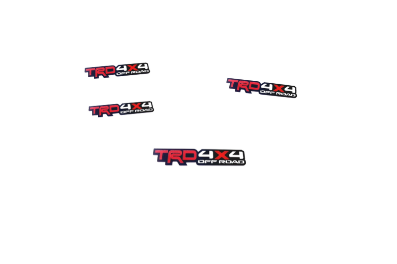 Toyota Emblem & Badges set with TRD 4x4 logo (Type 2) Toyota emblems decoinfabric