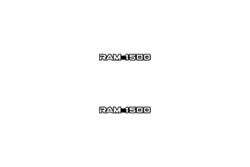 Dodge RAM Emblem & Badge Set - Grille and Tailgate RAM 1500 logo Dodge emblems decoinfabric WHITE