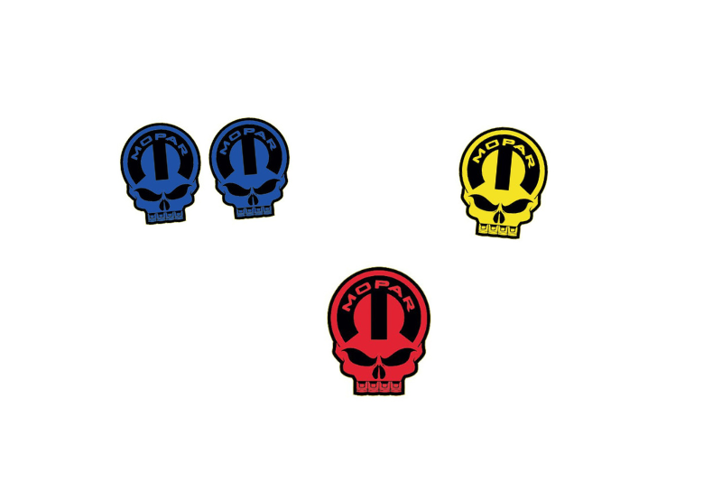 Chrysler Emblem & Badges set with Mopar Skull logo (Type 12) Chrysler emblems decoinfabric