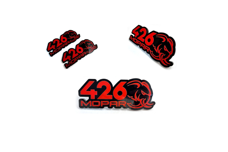 Dodge Emblem & Badges set with 426 Mopar Hellephant logo