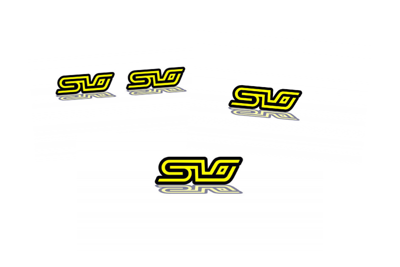 Emblem & Badges set with SLO logo Subaru emblems decoinfabric