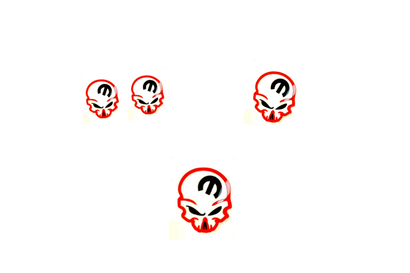 Chrysler Emblem & Badges set with Mopar Skull logo (Type 4) Chrysler emblems decoinfabric