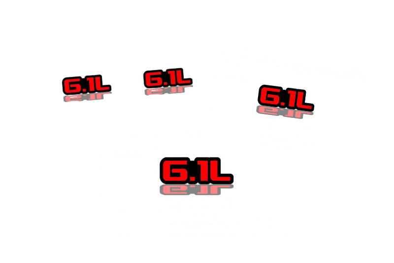Chrysler Emblem & Badges set with 6.1L logo Chrysler emblems decoinfabric
