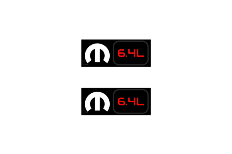 Dodge Emblem & Badge Set - Grille and Tailgate Mopar 6.4L logo Dodge emblems decoinfabric
