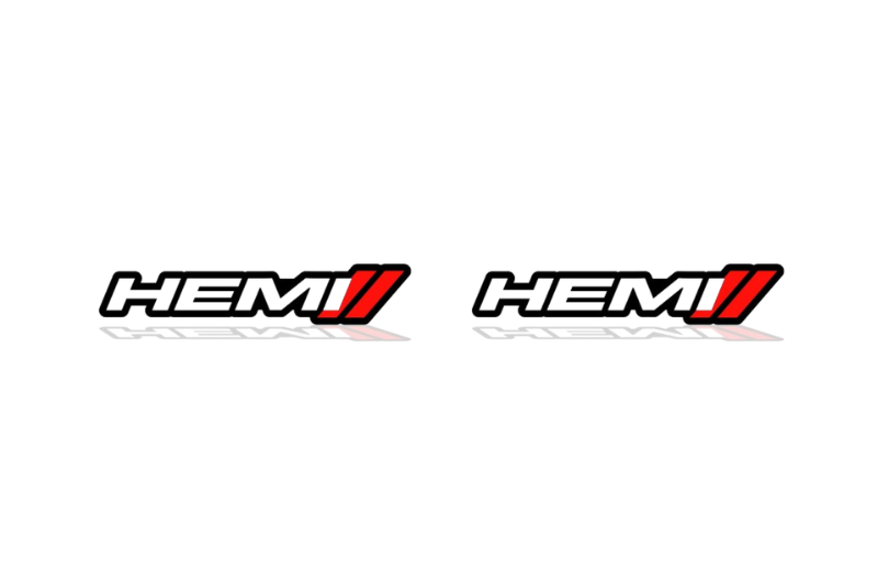 DODGE emblem for fenders with Hemi + Dodge logo Dodge emblems decoinfabric BLACK WHITE