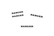 Ford Ranger Emblem & Badges set with Ranger logo (Type 4) Ford emblems decoinfabric