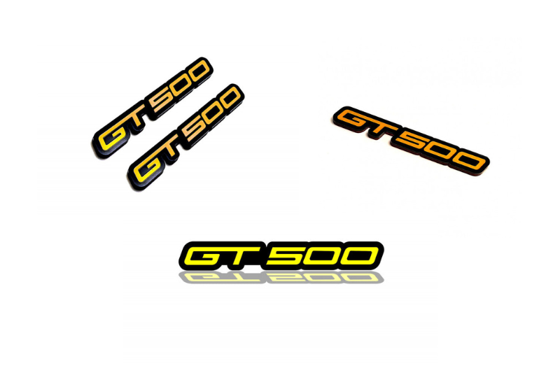 Ford Mustang Emblem & Badges set with GT500 logo