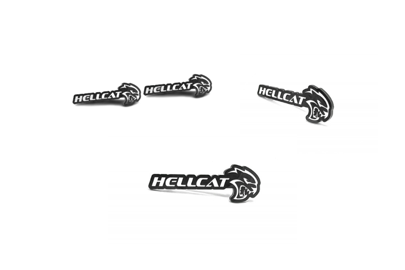 Dodge Emblem & Badges set with Hellcat logo (Type 2) Dodge emblems decoinfabric