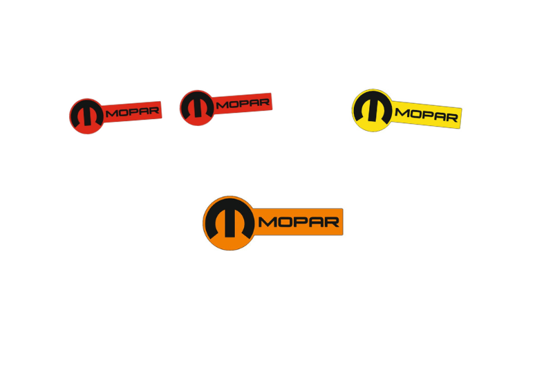 Jeep Emblem & Badges set with Mopar logo (Type 19) Jeep emblems decoinfabric