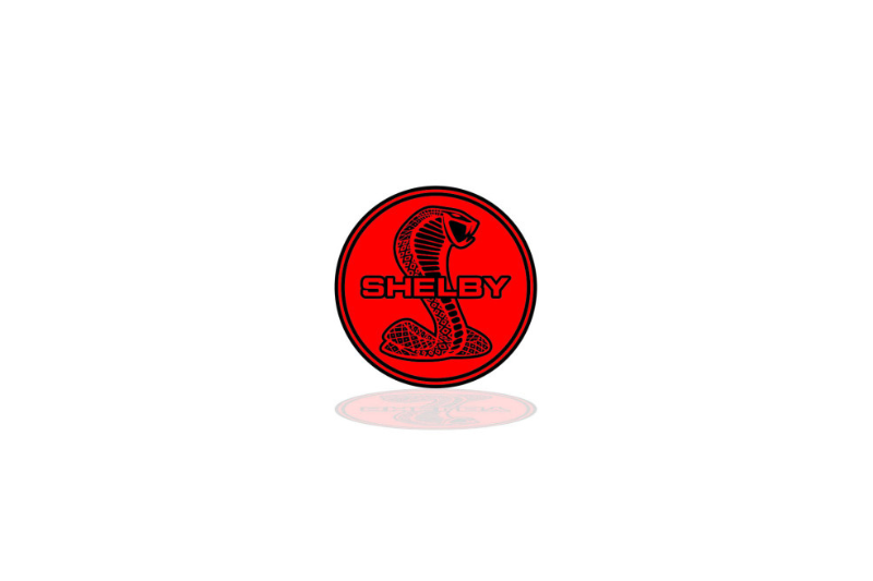 Ford Mustang Emblem & Badges set with Snake Shelby logo (Type 2) Ford emblems decoinfabric BLACK RED