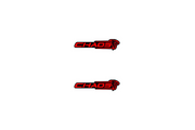 Dodge Emblem & Badge Set - Grille and Tailgate Chaos logo (Type 2) Dodge emblems decoinfabric RED