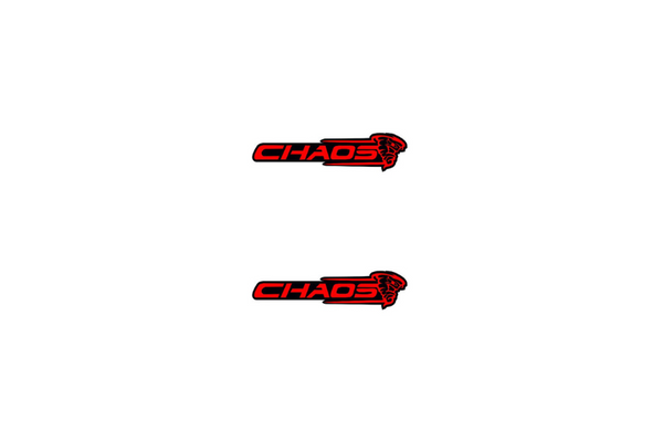 Dodge Emblem & Badge Set - Grille and Tailgate Chaos logo (Type 2)