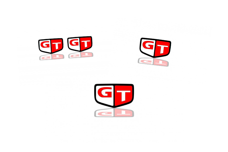 Nissan Emblem & Badges set with Skyline GT logo Nissan emblems decoinfabric BLACK WHITE