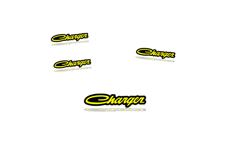 Dodge Emblem & Badges set with Dodge Charger logo (Type 3) Dodge emblems decoinfabric