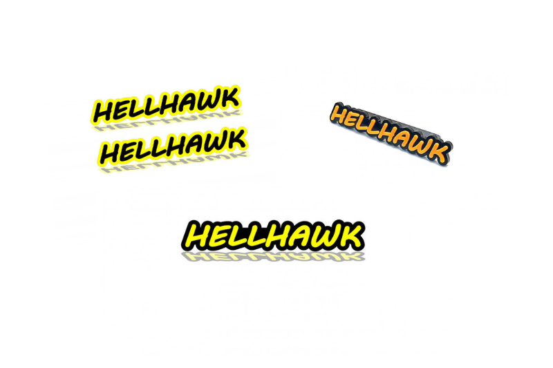 Jeep Emblem & Badges set with Hellhawk logo