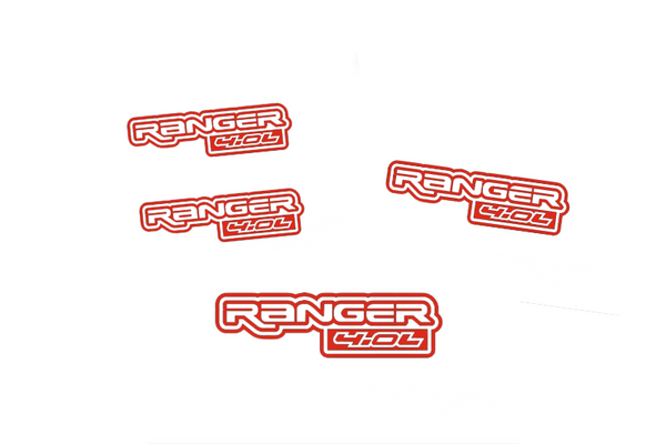 Ford Ranger Emblem & Badges set with Ranger 4.0L logo