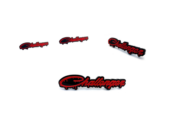 Dodge Emblem & Badges set with Dodge Challenger Blood logo