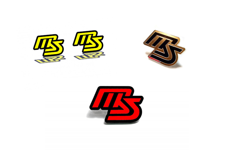 Mazda Emblem & Badges set with Mazdaspeed logo (Type 2) Mazda emblems decoinfabric