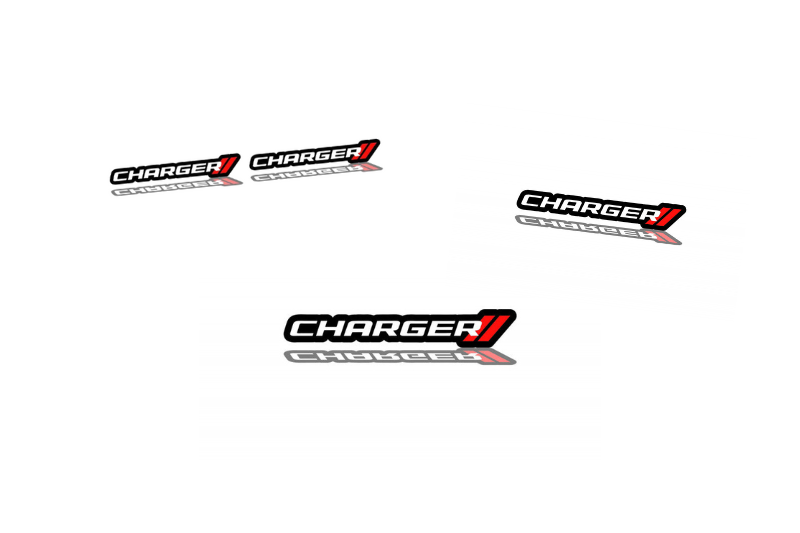 Dodge Emblem & Badges set with Dodge Charger logo (Type 2) Dodge emblems decoinfabric