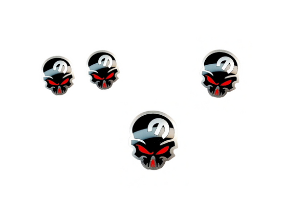 Dodge Stainless Steel Emblem & Badges set with Mopar Skull logo (Type 3)