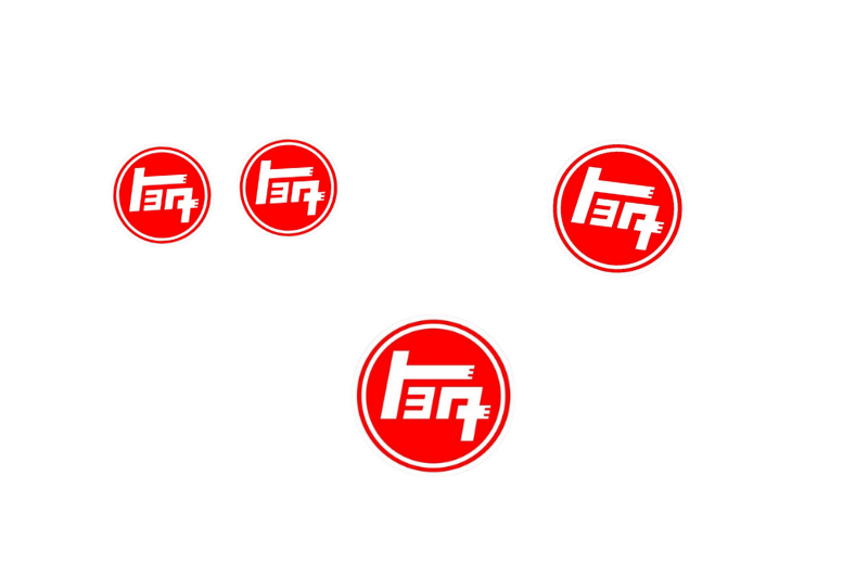 Toyota Emblem & Badges set with Classic TEQ logo Toyota emblems decoinfabric
