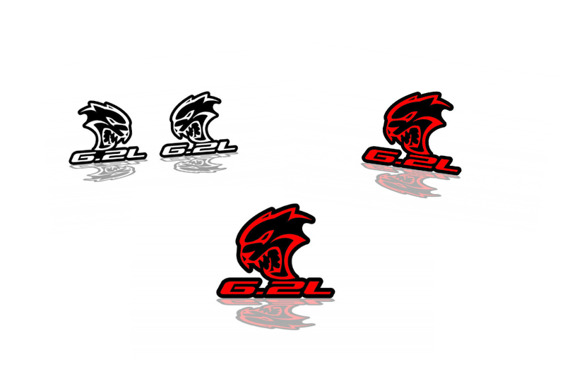 Jeep Emblem & Badges set with Hellcat 6.2L logo Jeep emblems decoinfabric