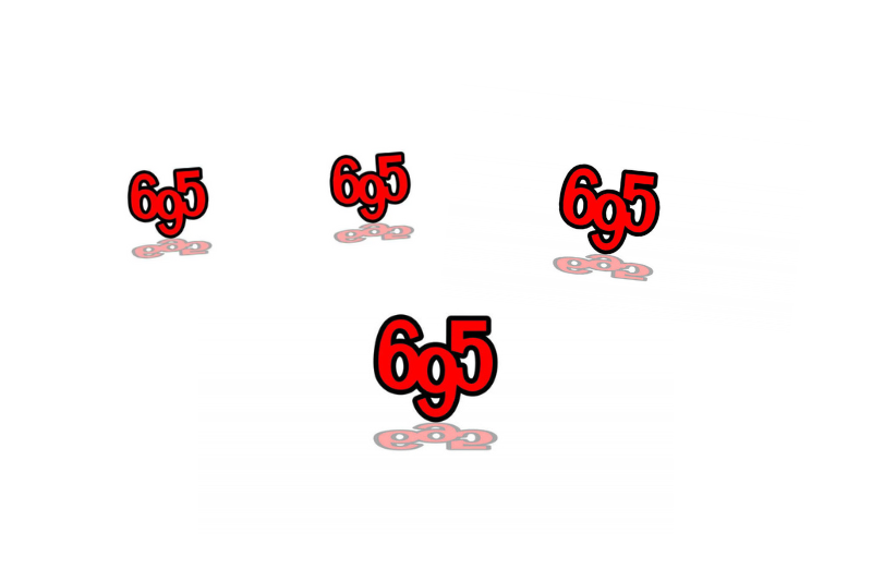 Fiat Emblem & Badges set with 695 logo Fiat emblems decoinfabric