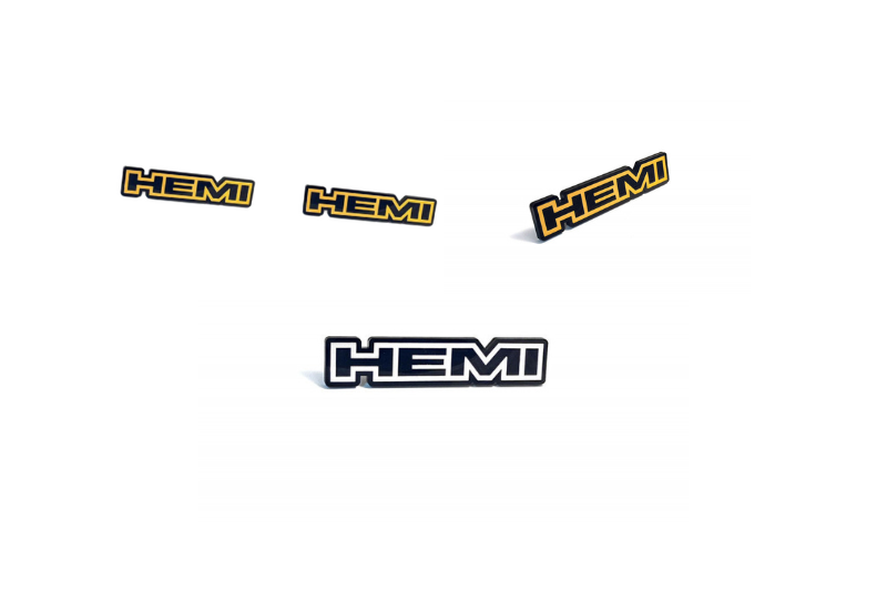 Dodge Emblem & Badges set with Hemi logo (Type 3) Dodge emblems decoinfabric